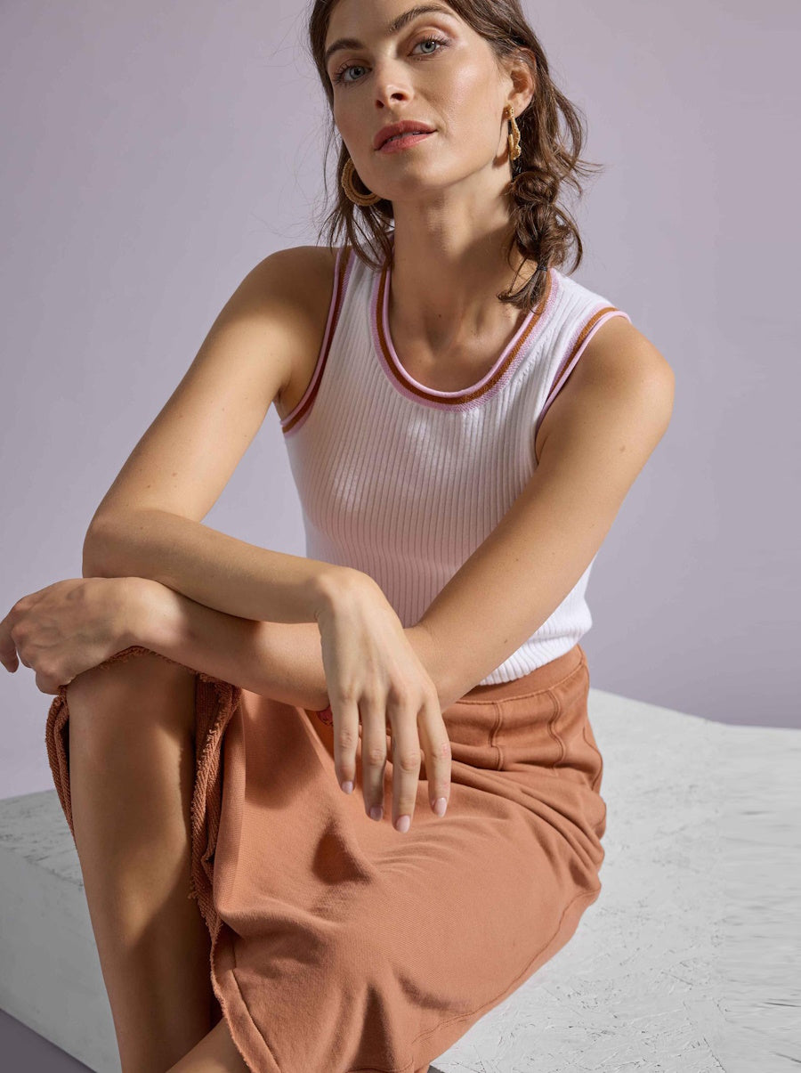Contrast Trim Knit Tank