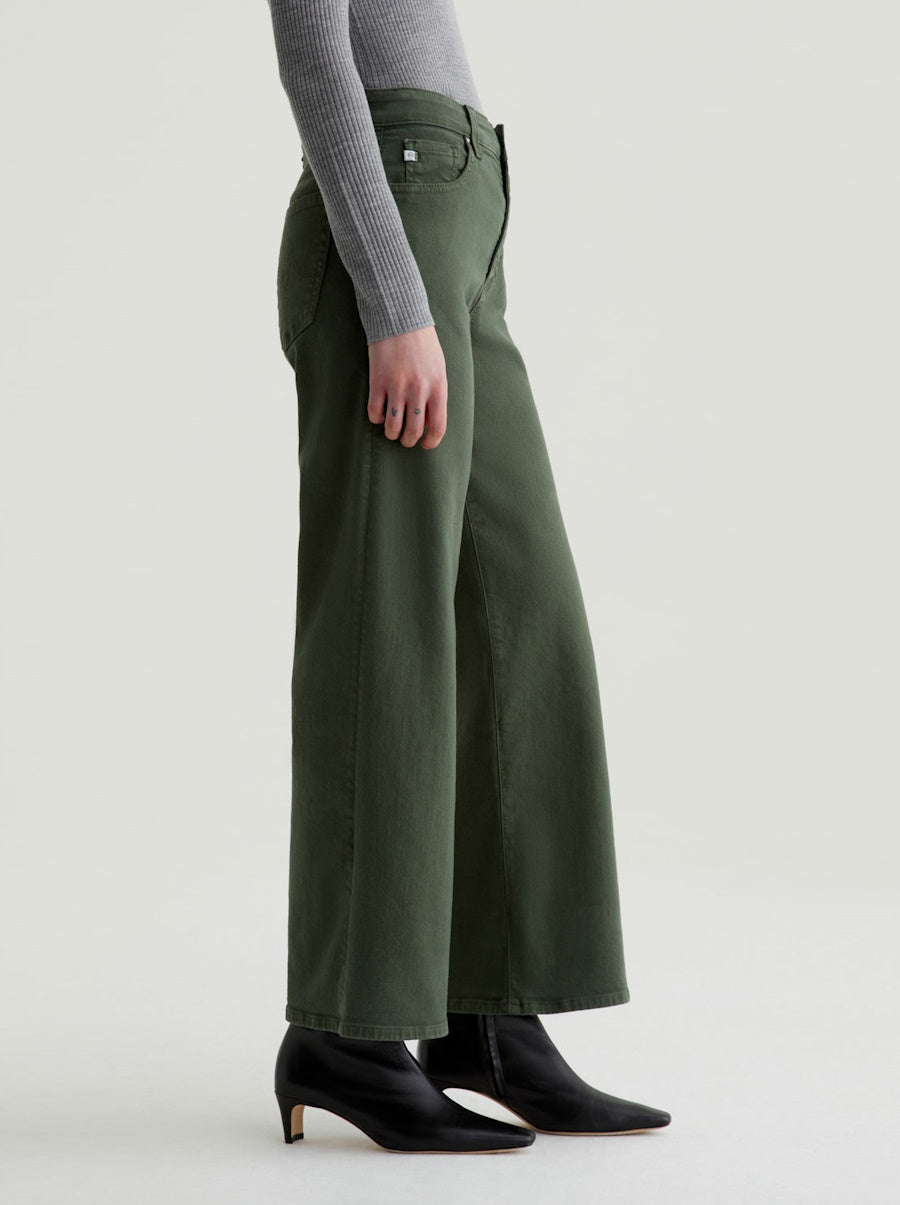 Saige Wide Leg Crop in Dark Thyme