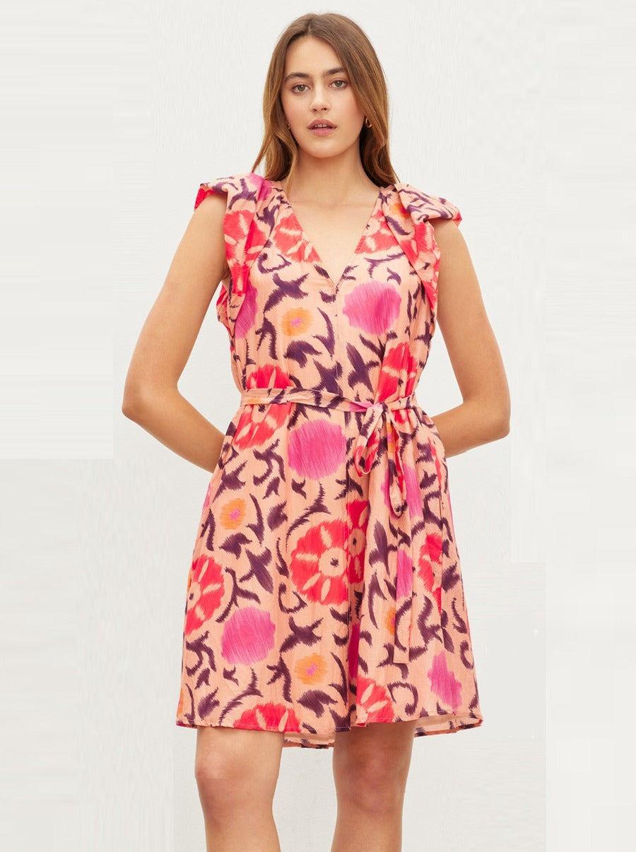 Jenna Printed Silk Cotton Voile Dress