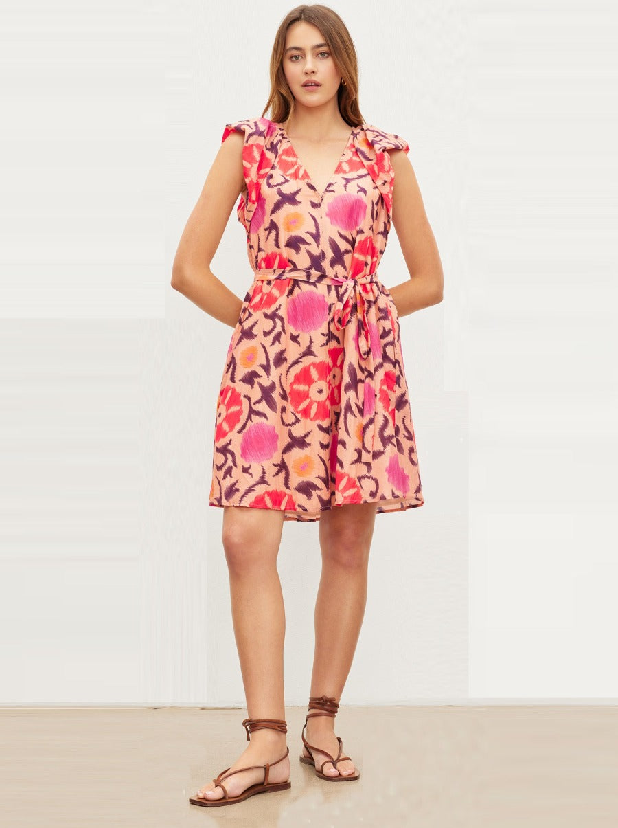 Jenna Printed Silk Cotton Voile Dress